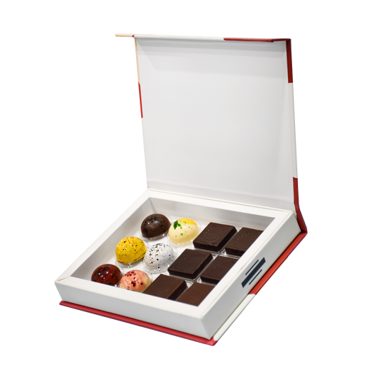 box of 12 chocolate bonbons